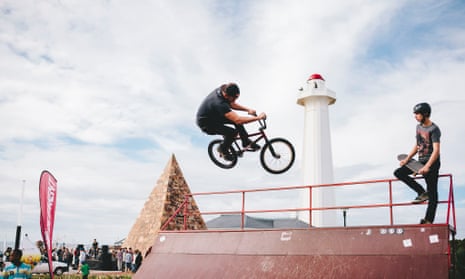 BMX air-trick at the Donkin Reserve