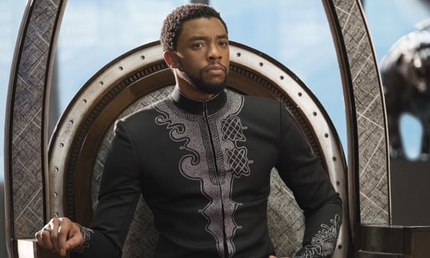 Chadwick Boseman in a scene from Black Panther, 2018. 