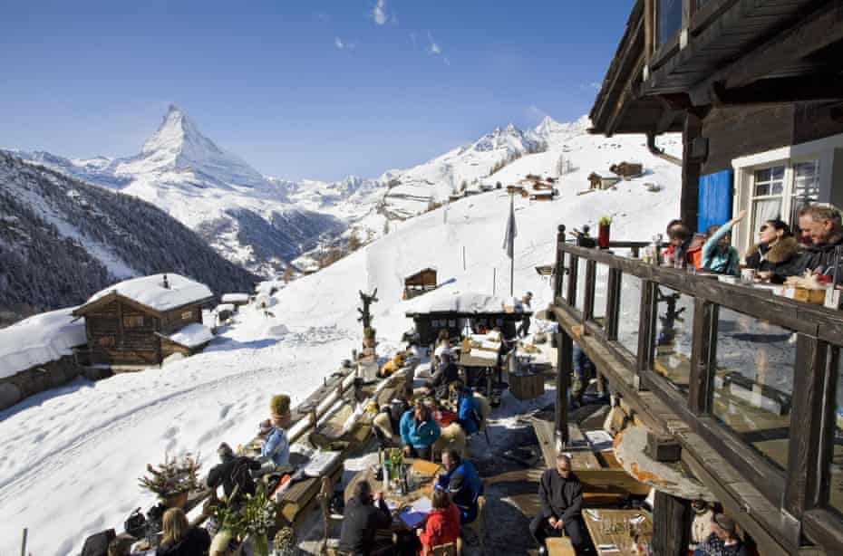 Restaurant Chez Vrony has views of the Matterhorn.