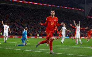 Ramsey celebrates his second.