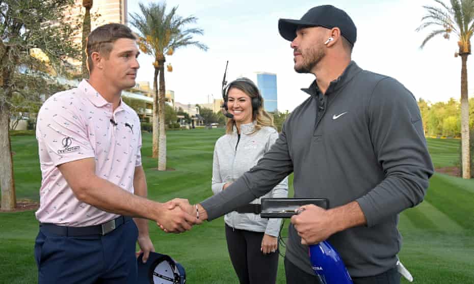 brooks koepka takes down bryson dechambeau in made for tv match golf the guardian