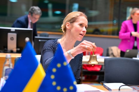 EU’s Kaja Kallas at a meeting in Brussels.