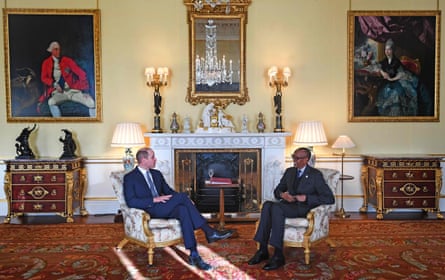 Prince William meets Rwanda’s president Paul Kagame
