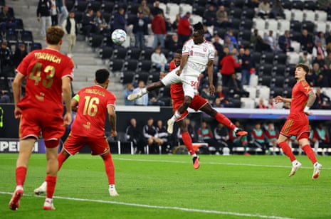 Jeremie Frimpong scores a brilliant header for 4-0.