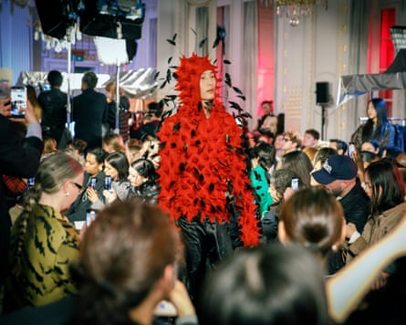 Chet Lo shows his Night Market collection at the Mandarin Oriental hotel at London fashion week.
