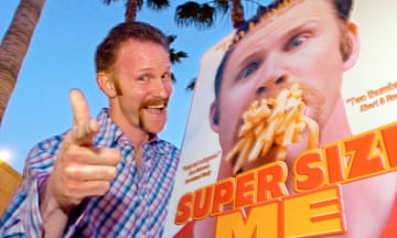 Morgan Spurlock at the Los Angeles premiere of his Super Size Me in 2004