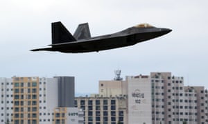 A US F-22 Raptor fighter jet takes off from an airbase in Gwangju, 329km south of Seoul, South Korea, earlier this month. US warplanes are conducting a joint exercise with South Korean allies. 4220.jpg?w=300&q=55&auto=format&usm=12&f