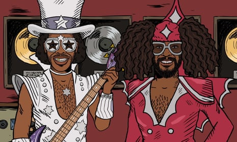 Funny, tragic and bizarre … Bootsy Collins, George Clinton and Parliament feature in Mike Judge Presents: Tales from the Tour Bus season two.