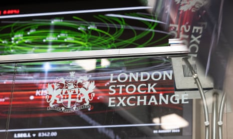 A sign at the London Stock Exchange