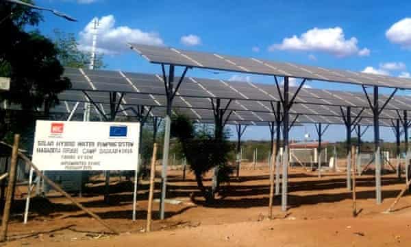 Solar panels in Dadaab refugee camp