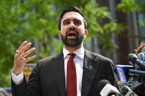 New York mayor frontrunner Mamdani trains fire on Trump as Cuomo attacks | New York | The Guardian