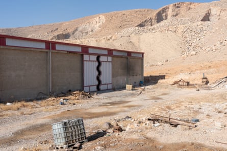 The outside of a large warehouse