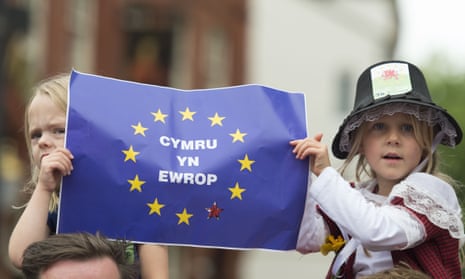 Anti-Brexit rally in Cardiff in June.
