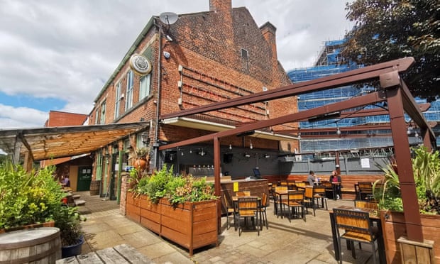 Outdoor terrace at the Riverside, Sheffield.