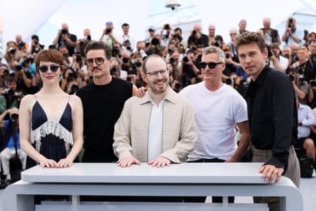 Emma Stone, Pedro Pascal, Ari Aster, Joaquin Phoenix and Austin Butler at Cannes film festival in May.
