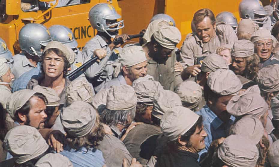 A scene from the film Soylent Green, which was based on Harrison’s novel Make Room! Make Room!