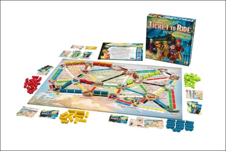 a photo of the board game Ticket to ride