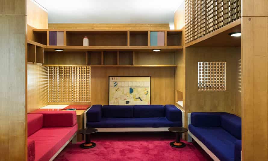 The Casa Lana space created by designer Ettore Sottsass exhibited for the first time at the Triennale Milano