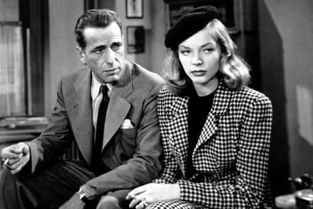 Humphrey Bogart as Philip Marlowe and Lauren Bacall as Vivian Rutledge in The Big Sleep.