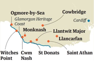 Glamorgan coast map