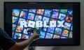 Roblox on a TV screen