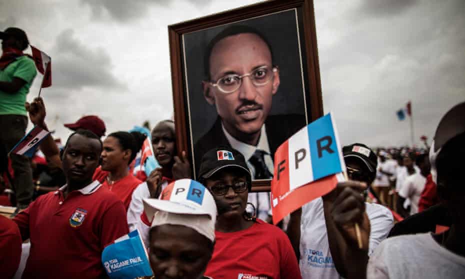 Supporters of Paul Kagame, the Rwandan president, in Kigali in 2017. The apparent LA venture was prepared to bankroll an uprising in return for mining concessions when Kagame was forced out.