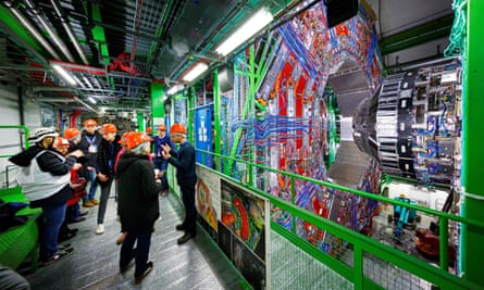 Maintenance works on the Large Hadron Collider in February last year.