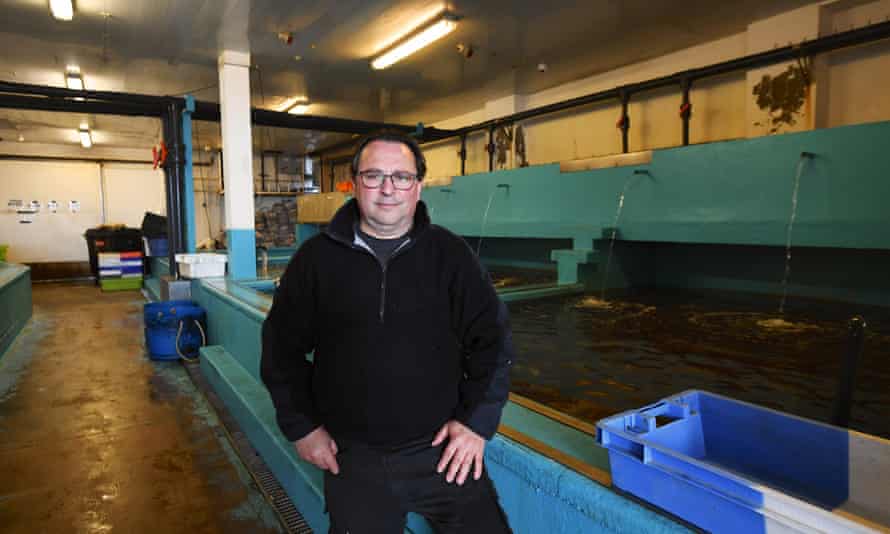 Fernando Carvalho from Aqua-Mar, fish merchants, Victoria Pier, St Helier, Jersey.