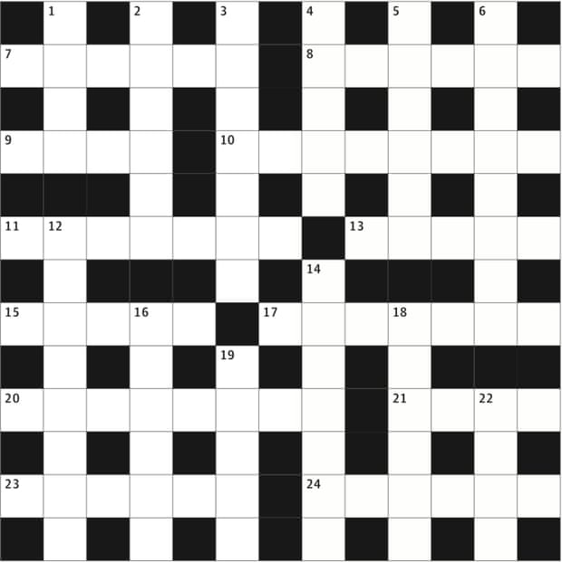 Guardian crossword blogger Alan Connor’s grid