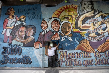 A mural featuring the Grandmothers of Plaza de Mayo in Buenos Aires, Argentina, December 2023.