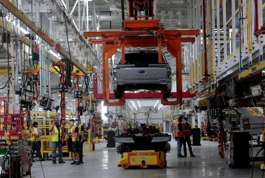 vehicle shown in factory