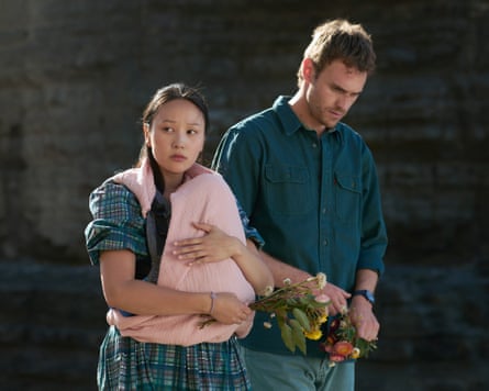 Yerin Ha as Mia and Charlie Vickers as Kieran in The Survivors.