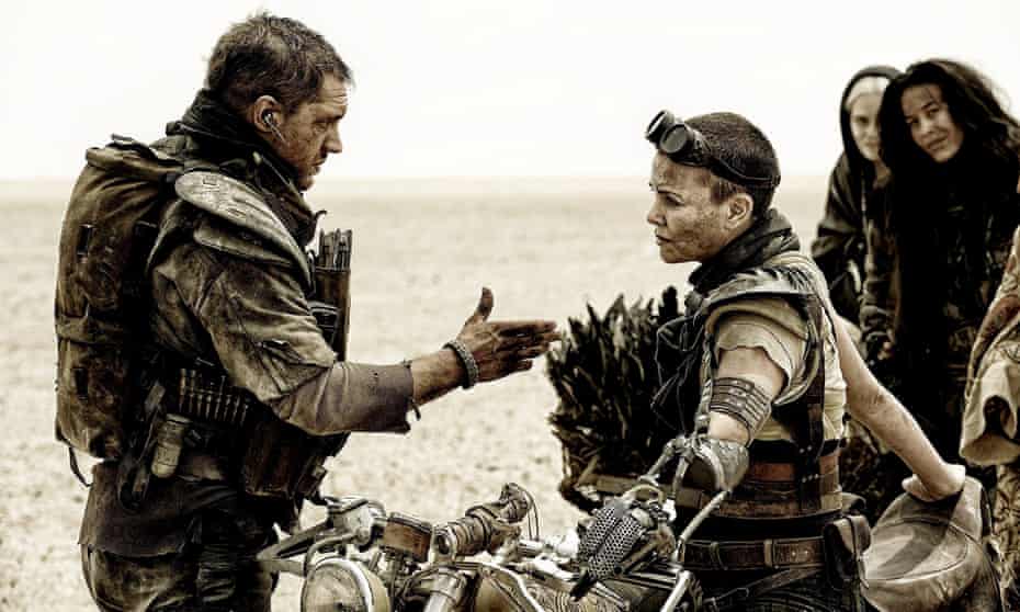 ‘I didn’t feel safe’ …Charlize Theron and Tom Hardy in Mad Max: Fury Road. 