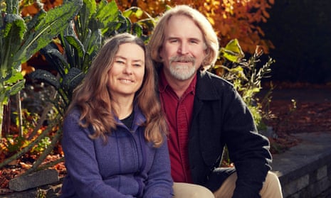 Anne Biklé and David Montgomery in their Seattle garden.
