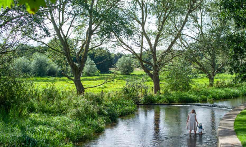 El río Darent en Eynsford, Kent.