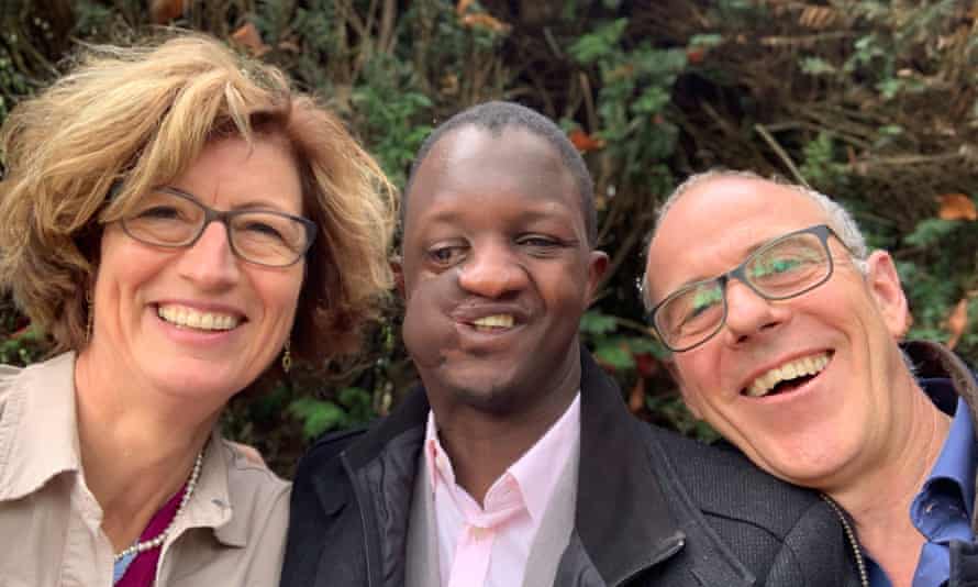 Fidel Strub, with his adoptive parents.