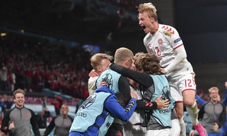Denmark roar past Russia to set up Euro 2020 last-16 clash with Wales