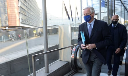 Michel Barnier, the EU’s chief Brexit negotiator, arriving at a meeting in Brussels last week