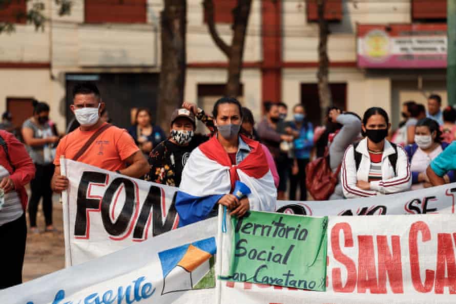 Farmers and indigenous people march, Asuncion, Paraguay
