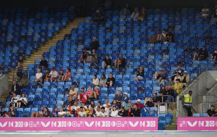 Empty seats in the stadium in Birmingham