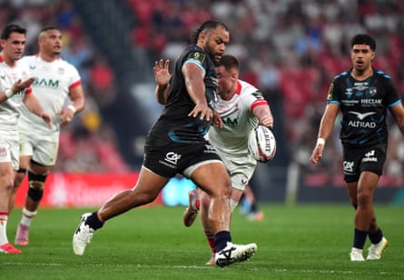 Montpellier’s Billy Vunipola in action during the Challenge Cup final.
