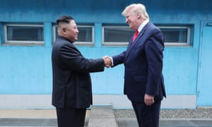 US President Donald Trump shaking hands with North Korean leader Kim Jong-un on the border in the truce village of Panmunjom 3360.jpg?width=300&quality=85&auto=forma