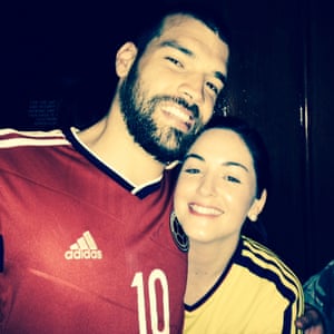 Pedro Gallo with his girlfriend Bec