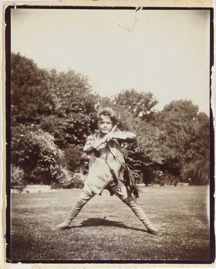 Michael Llewelyn Davies aged 6, as Peter Pan, taken by JM Barrie in August 1906.