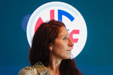 Norwegian Football Association President Lise Klaveness at a press conference about FIFA's proposal to sell parts of the World Cup product to external players.