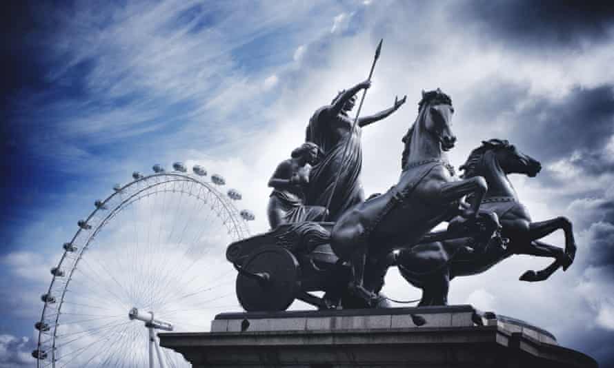 Boudicca's statue in London.