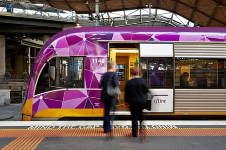 A V/Line regional train at Southern Cross Station