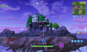 The floating Fortnite island