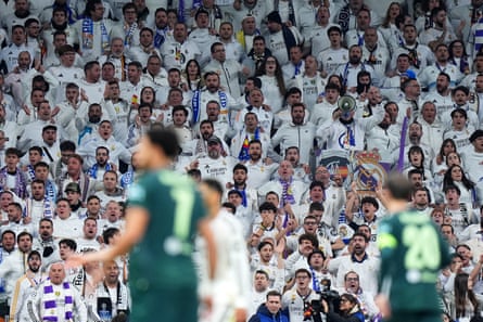 Real Madrid fans during the Champions League match between Real Madrid and Manchester City
