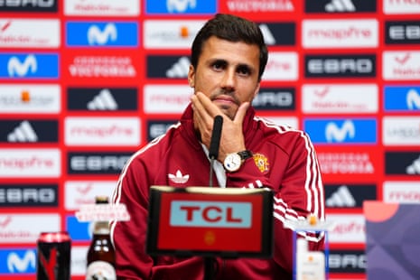 Spain's Rodri during a press conference at Wembley Stadium